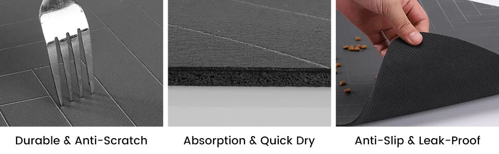 Absorbent Pet Feeding Mat – Quick-Dry Waterproof Placemat for Dogs & Cats