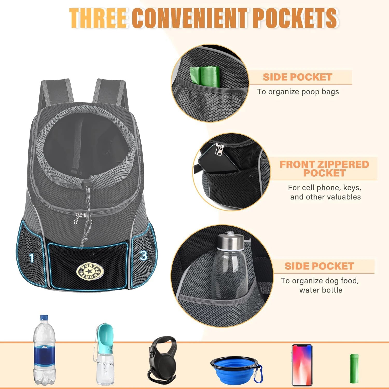 Breathable Pet Carrier Backpack for Cats & Small Dogs