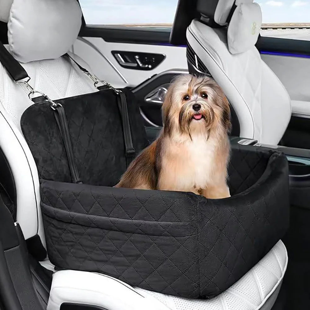 Dog Car Seat – Plush Safety Booster Seat for Dogs & Cats | Washable, Non-Slip