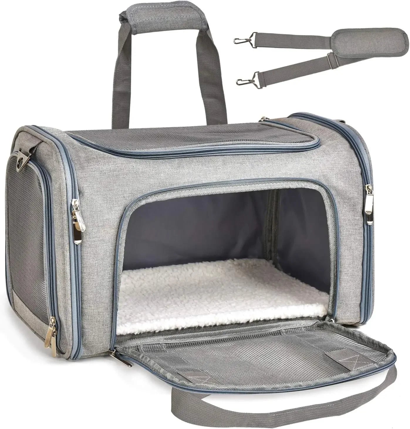 Foldable Pet Carrier Backpack – Breathable Bag for Cats & Dogs