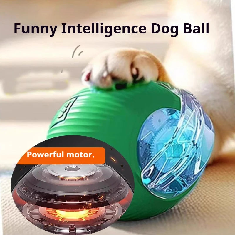 Automatic Rolling Ball Dog Toy - Self-Moving Interactive Ball for Dogs, Rechargeable