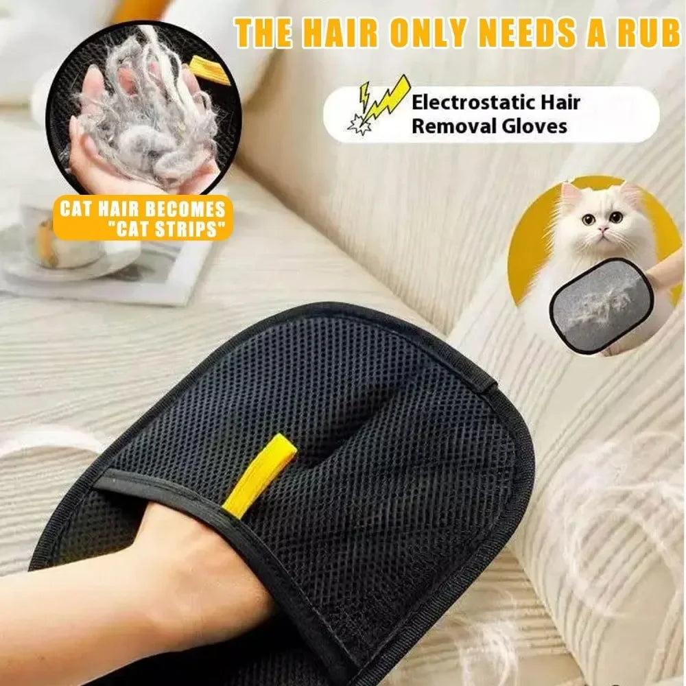 Pet Hair Removal Glove – Reusable Static Lint Mitt for Dog & Cat Fur on Furniture