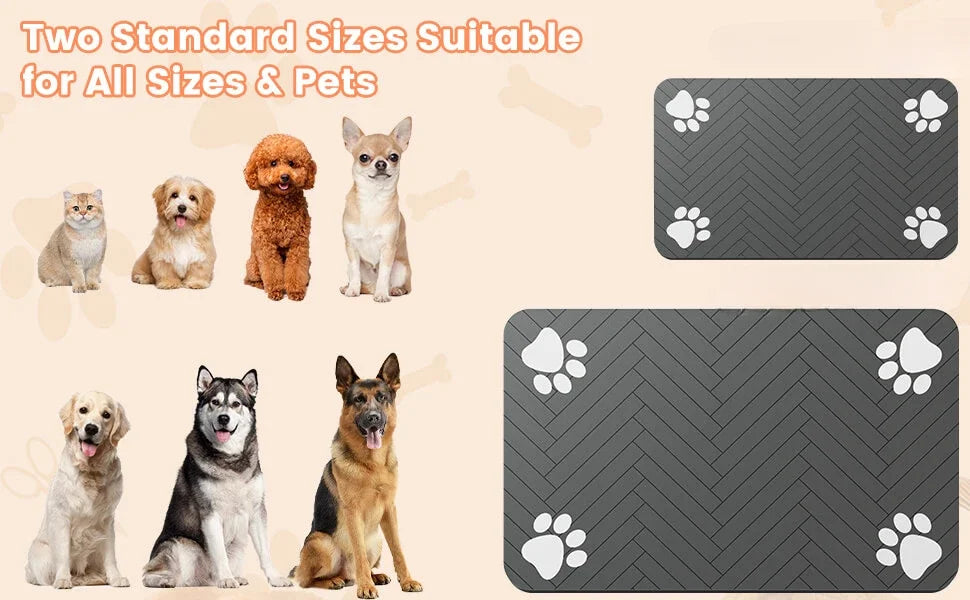 Absorbent Pet Feeding Mat – Quick-Dry Waterproof Placemat for Dogs & Cats