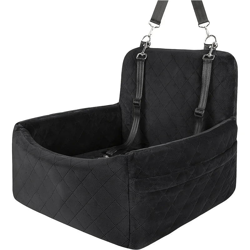 Dog Car Seat – Plush Safety Booster Seat for Dogs & Cats | Washable, Non-Slip