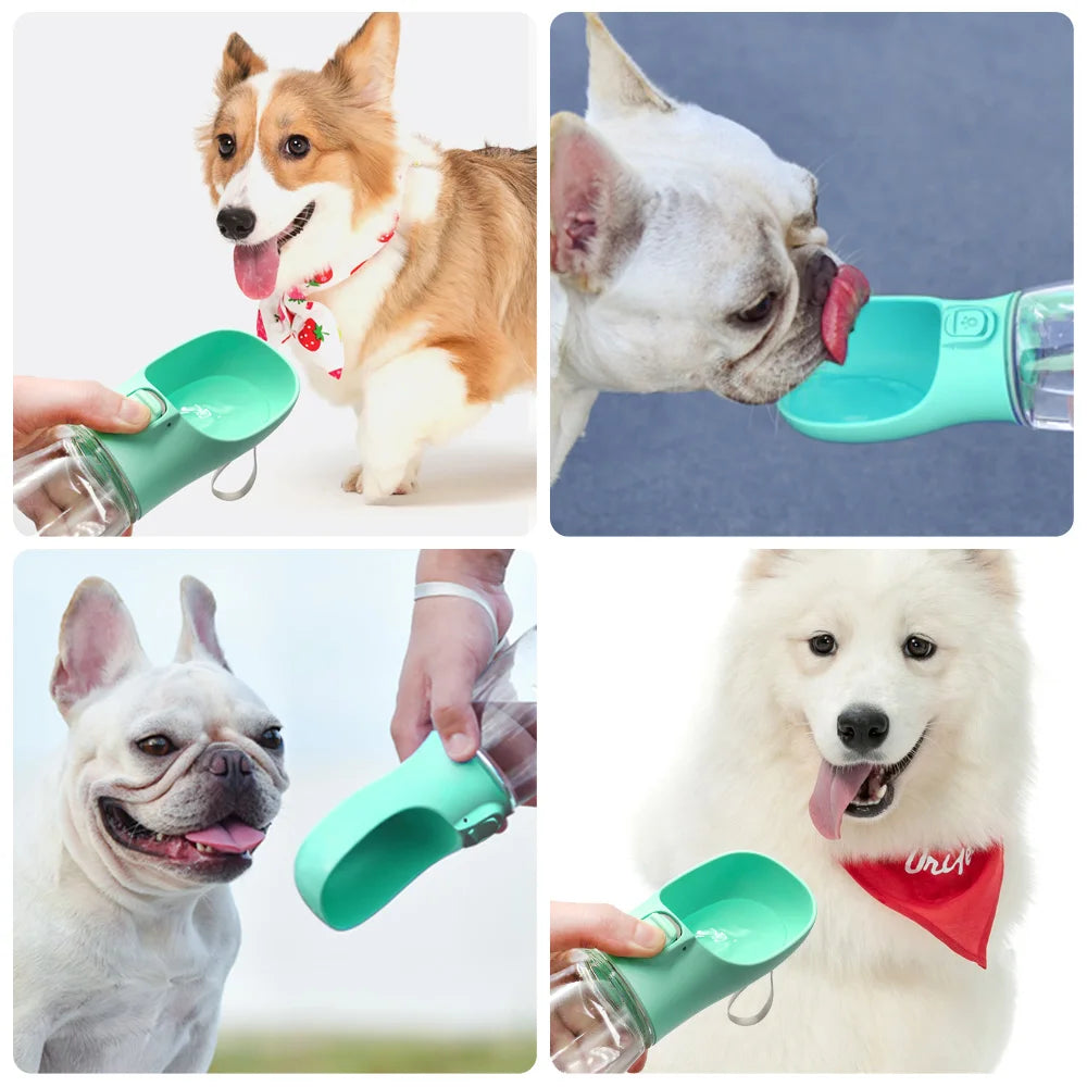 Portable Dog & Cat Water Bottle – Leak-Proof Travel Dispenser with Drinking Bowl
