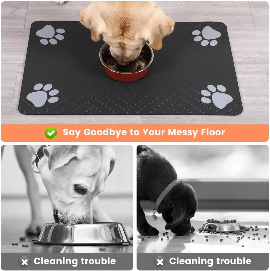 Absorbent Pet Feeding Mat – Quick-Dry Waterproof Placemat for Dogs & Cats
