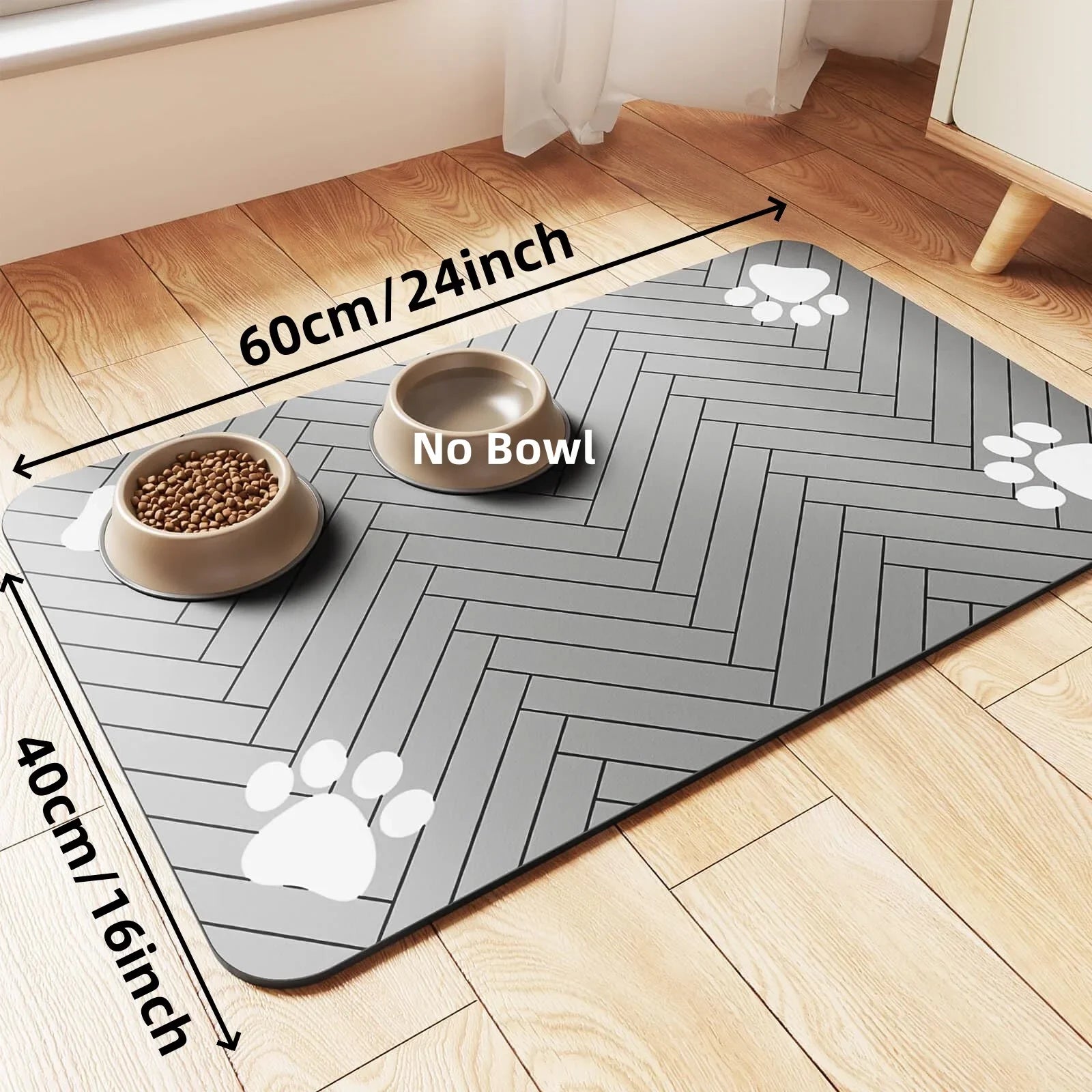 Absorbent Pet Feeding Mat – Quick-Dry Waterproof Placemat for Dogs & Cats