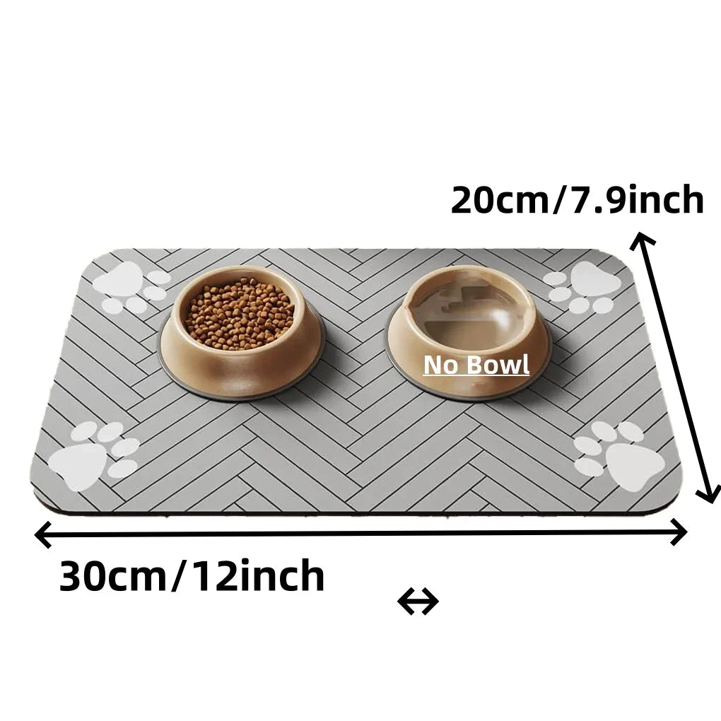Absorbent Pet Feeding Mat – Quick-Dry Waterproof Placemat for Dogs & Cats