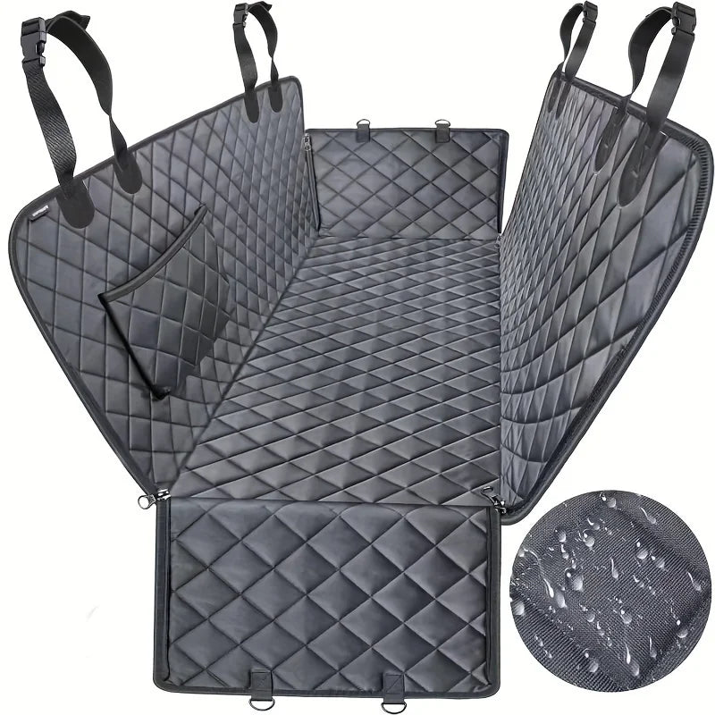 Dog Seat Cover for Back Seat – Waterproof Hammock Car Seat Protector for Dogs