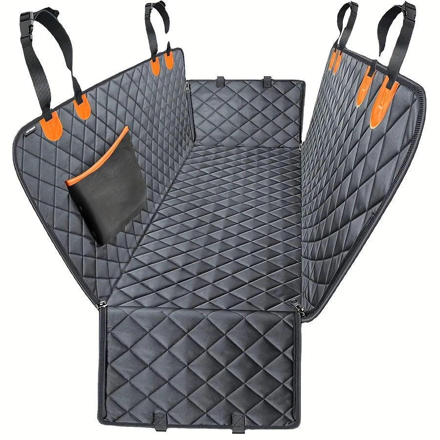 Dog Seat Cover for Back Seat – Waterproof Hammock Car Seat Protector for Dogs
