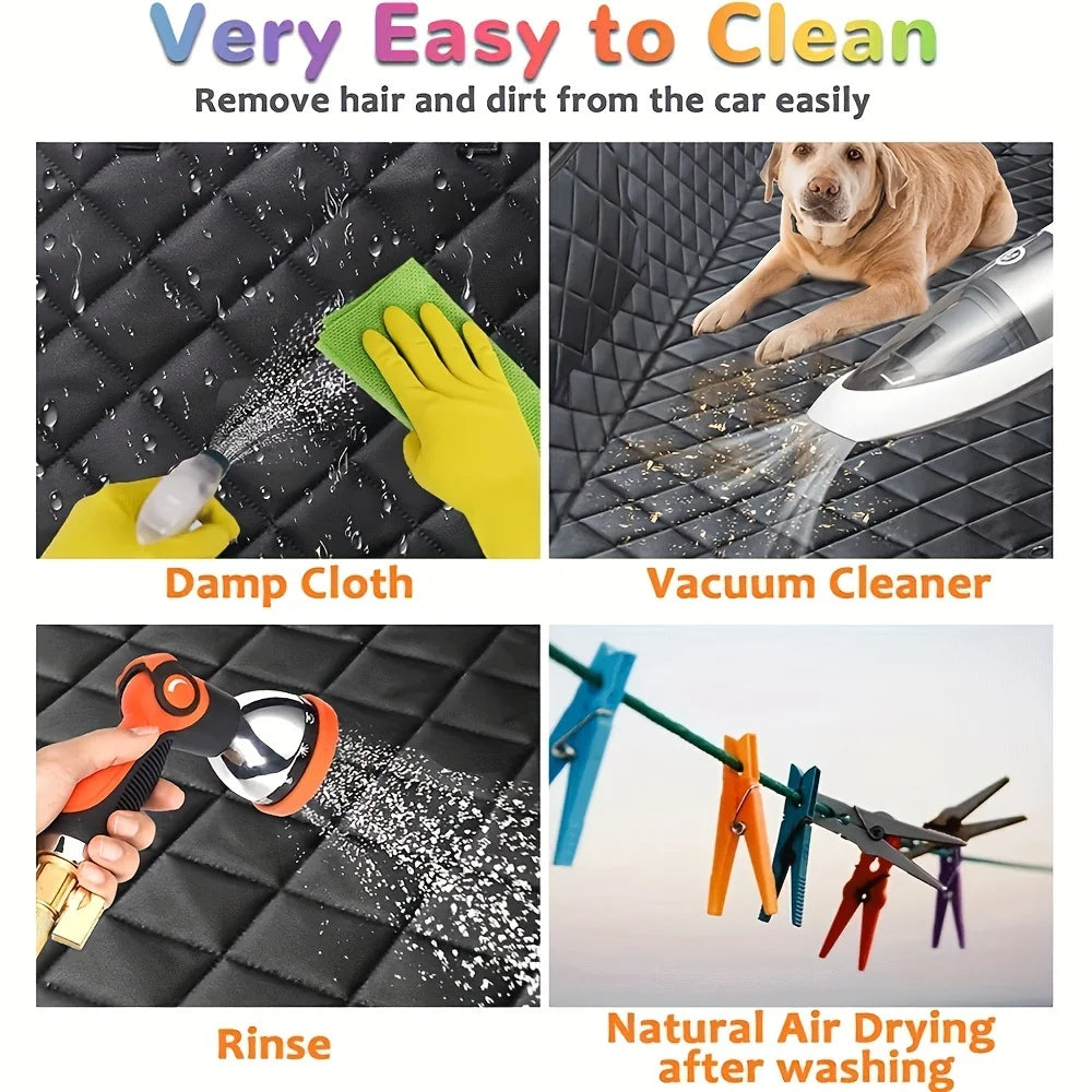 Dog Seat Cover for Back Seat – Waterproof Hammock Car Seat Protector for Dogs