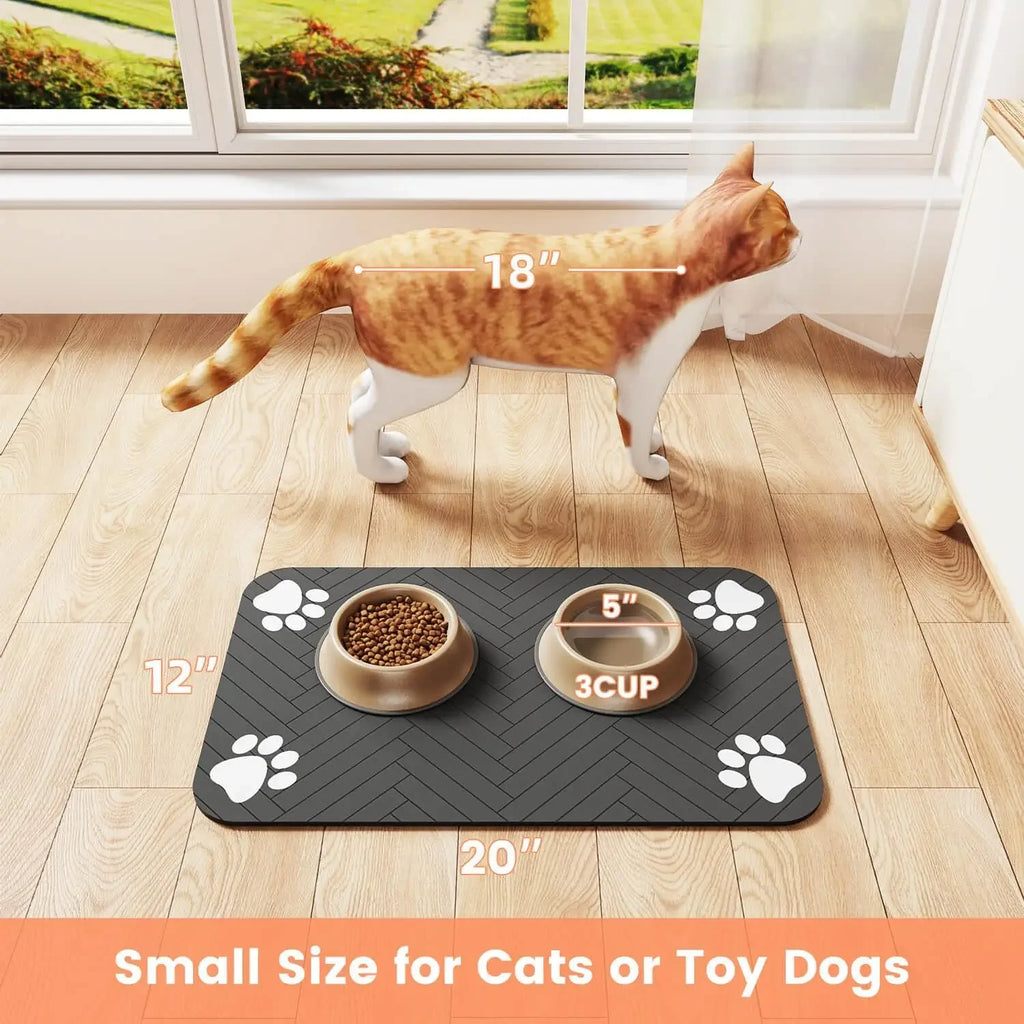 Absorbent Pet Feeding Mat – Quick-Dry Waterproof Placemat for Dogs & Cats