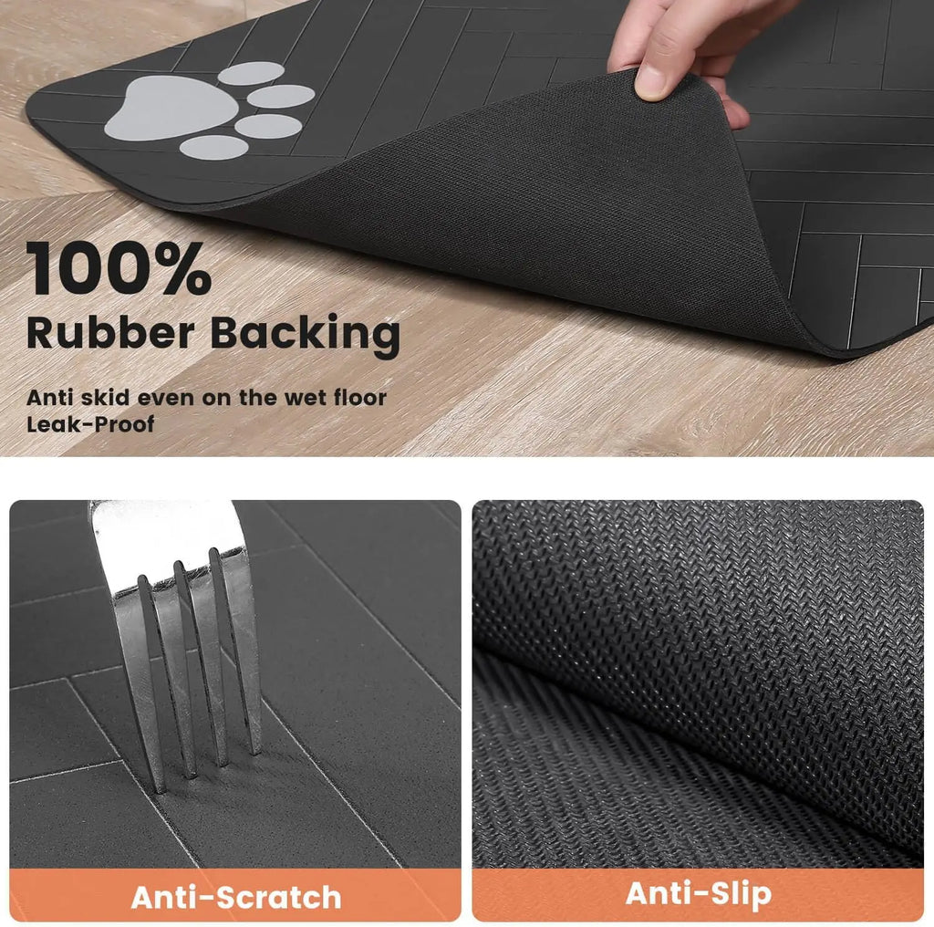 Absorbent Pet Feeding Mat – Quick-Dry Waterproof Placemat for Dogs & Cats
