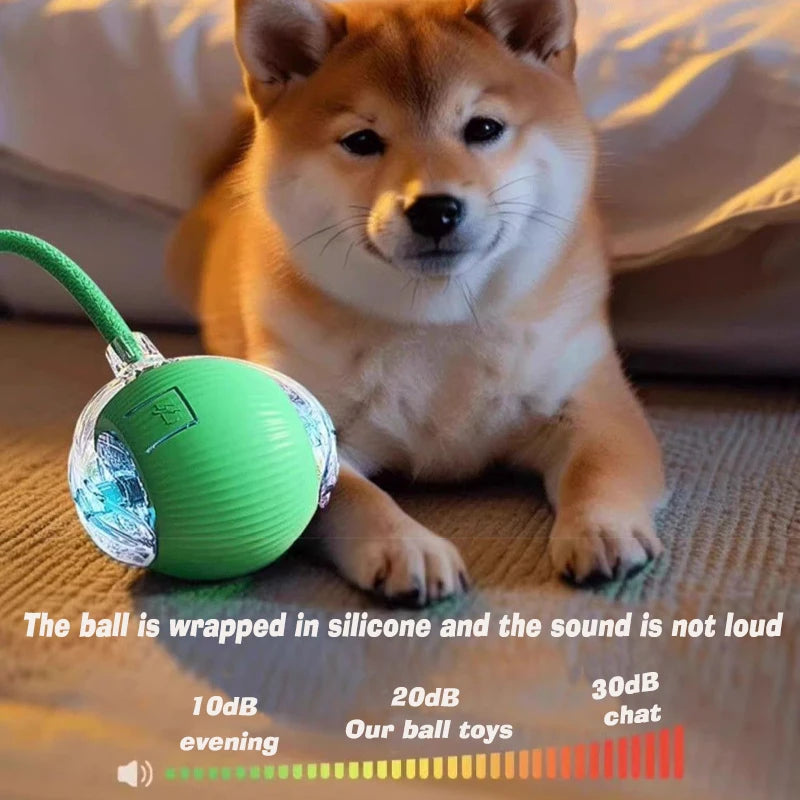 Automatic Rolling Ball Dog Toy - Self-Moving Interactive Ball for Dogs, Rechargeable